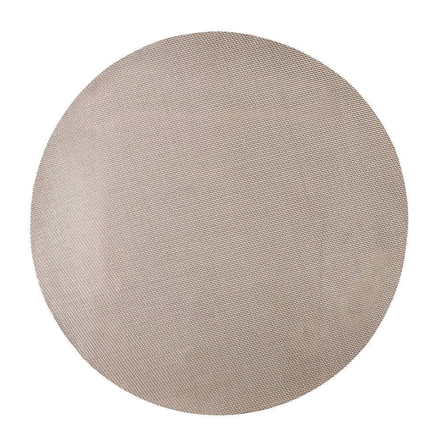 Wheel and Barrow Round PVC Placemat 35cm Champagne for Dining Table Decor