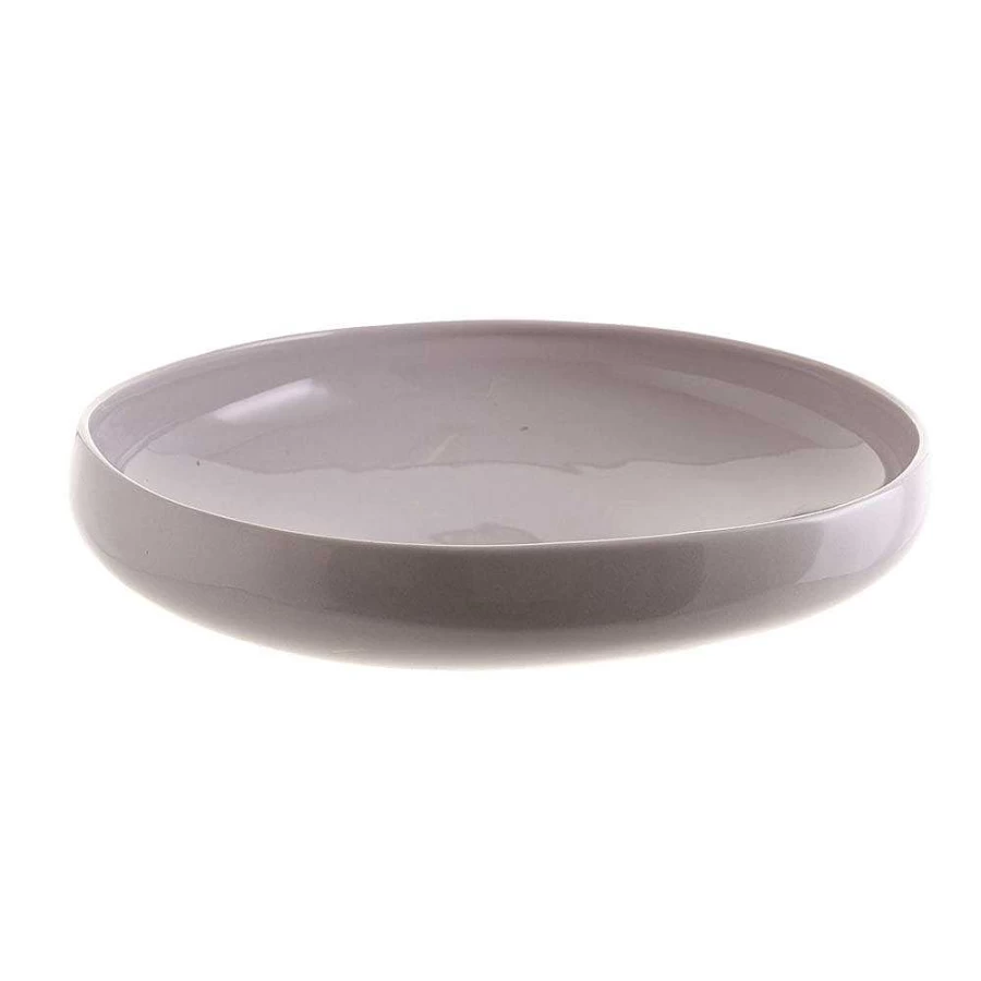 Wheel and Barrow Organic Lilac Ceramic Platter - 30x29x6.5cm Atomic Reactive Glaze Serving Dish