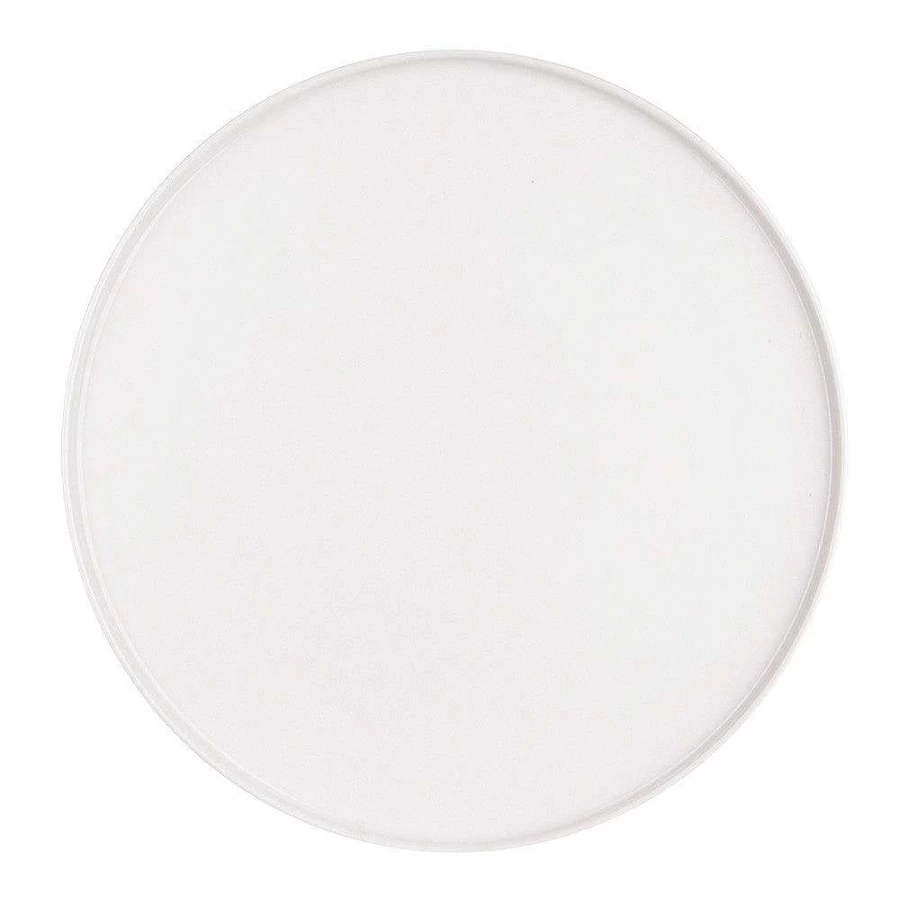 Wheel and Barrow White Porcelain 35cm Round Dinner Plate with Raised Rim