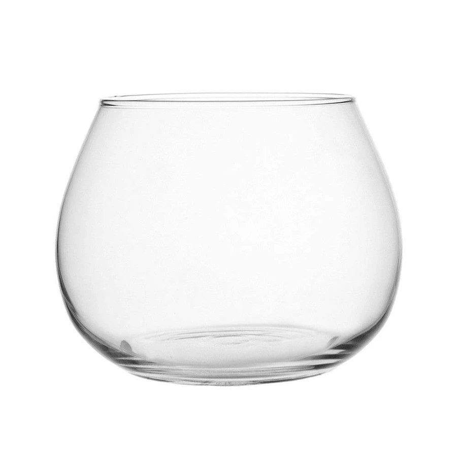 Wheel and Barrow Roza Glass Vase - 15cm Tall, 19cm Wide, Decorative Flower Vase for Home Decor