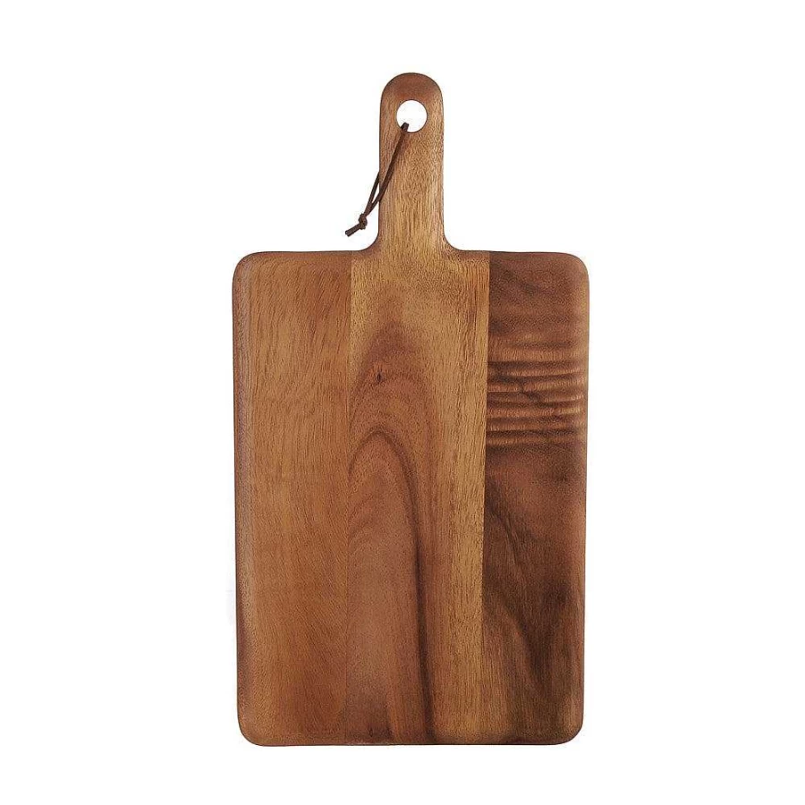 Wheel and Barrow Acacia Wood Cutting Board with Handle - 25x47x1.5cm Rectangle Kitchen Chopping Board, Durable and Stylish