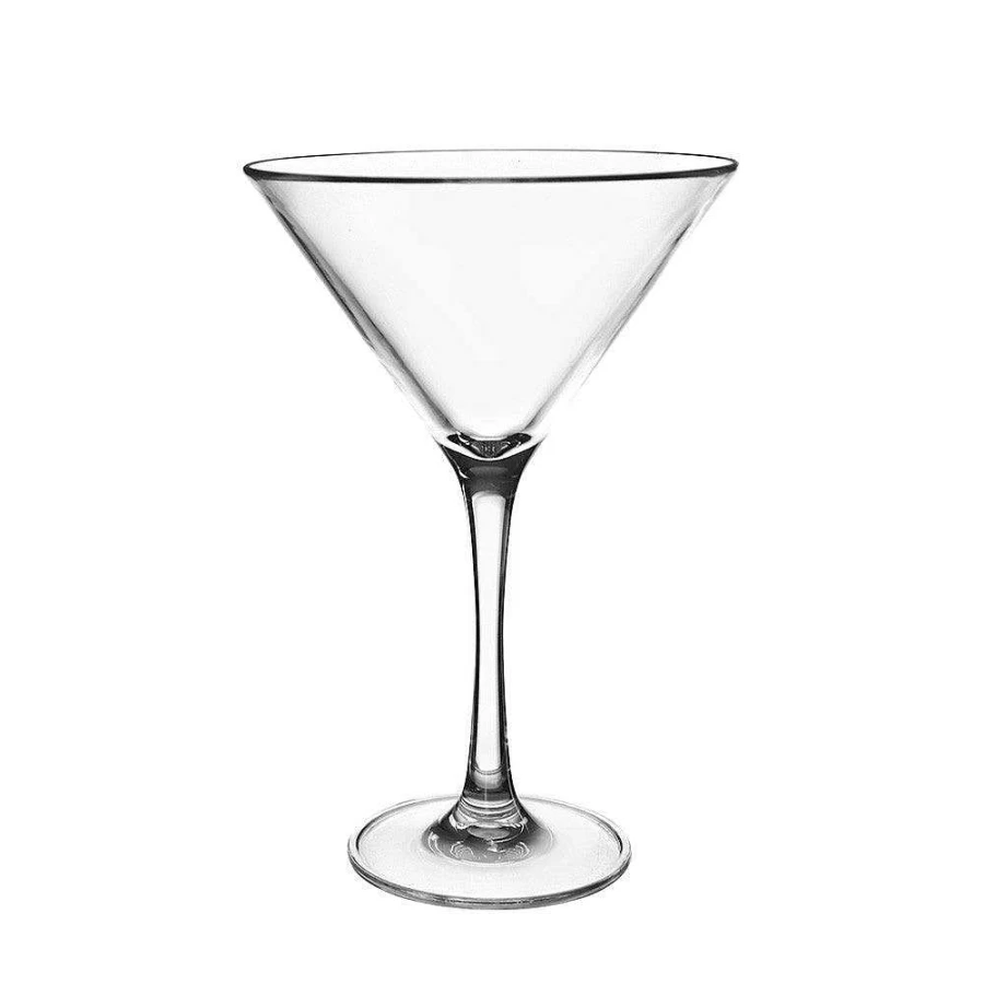 Wheel and Barrow Polycarbonate Martini Glass - 275ml Shatterproof Cocktail Cup for Parties