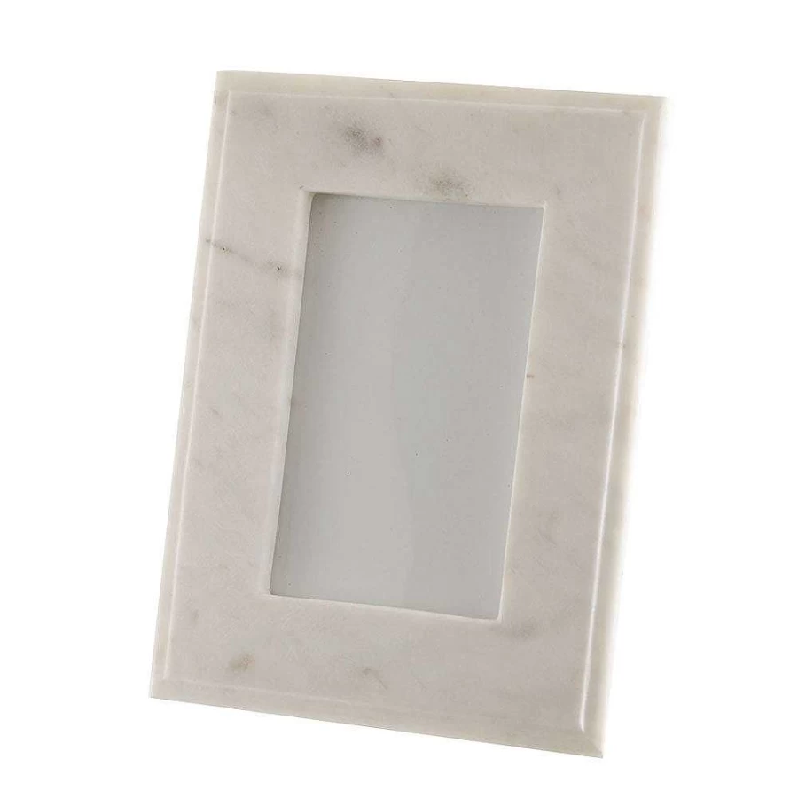 Wheel and Barrow White Marble Photo Frame - 23x18cm Elegant Display for Pictures