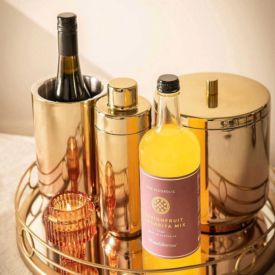 Wheel and Barrow Malibu Gold Ombre Cocktail Shaker 800ml - Premium Barware for Home & Professional Use