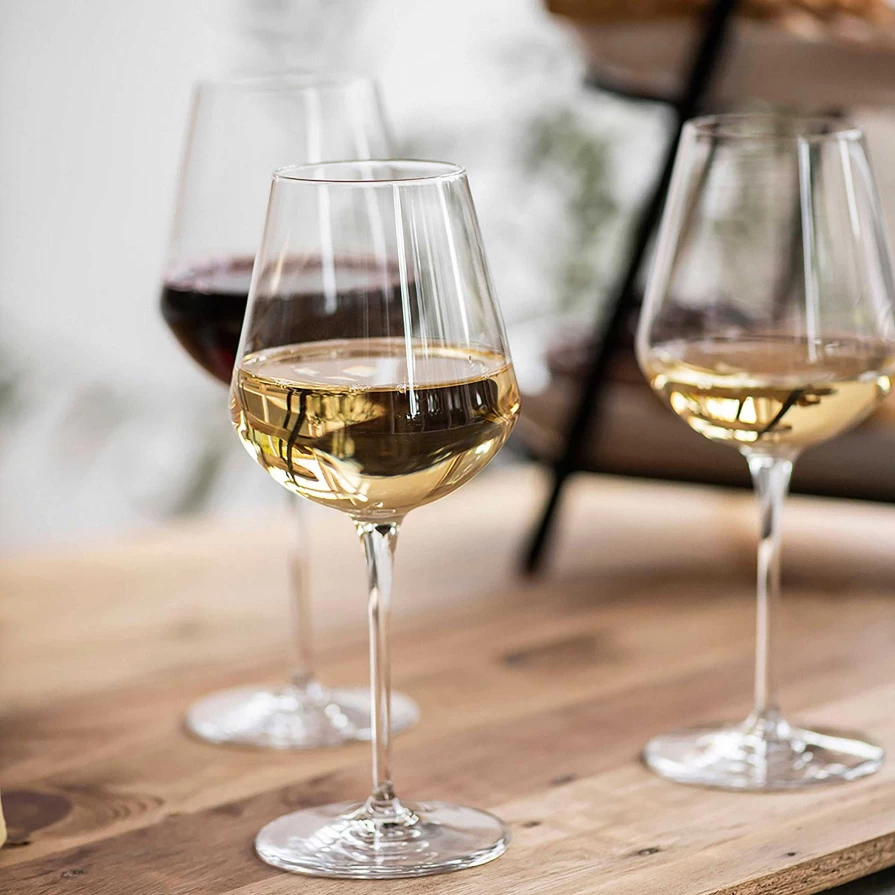 Wheel and Barrow Alto Uno 470ml Premium White Wine Glass - Elegant Crystal Clear Design