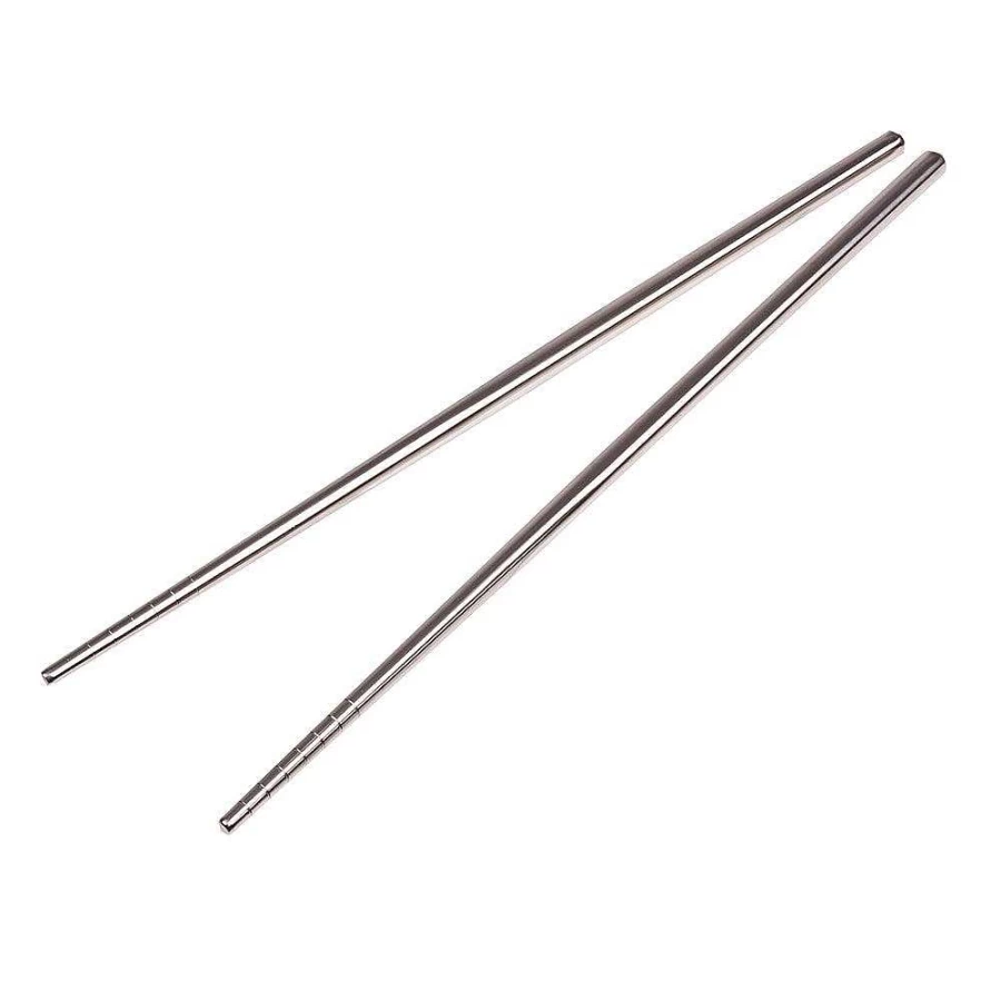 Wheel and Barrow Premium Stainless Steel Chopsticks - Durable Reusable Pair for Dining