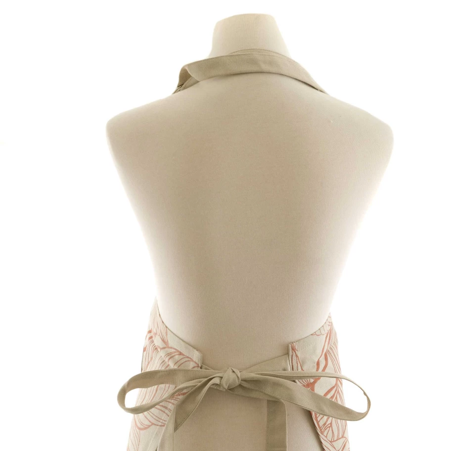 Wheel and Barrow Pumpkin/Tawny Apron with Pocket - 70x90cm Kitchen Bib with Adjustable Ties