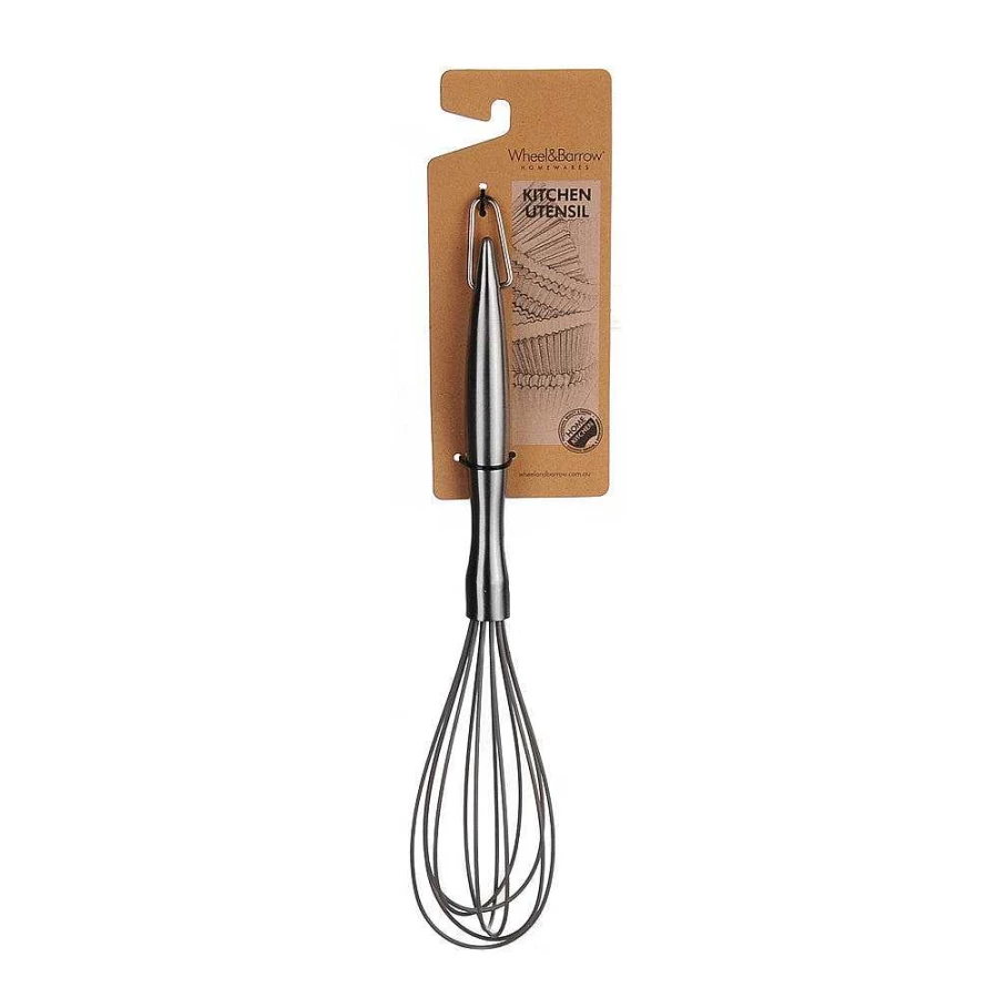 Wheel & Barrow Premium 28cm Stainless Steel Whisk - Heavy Duty Kitchen Mixing Tool