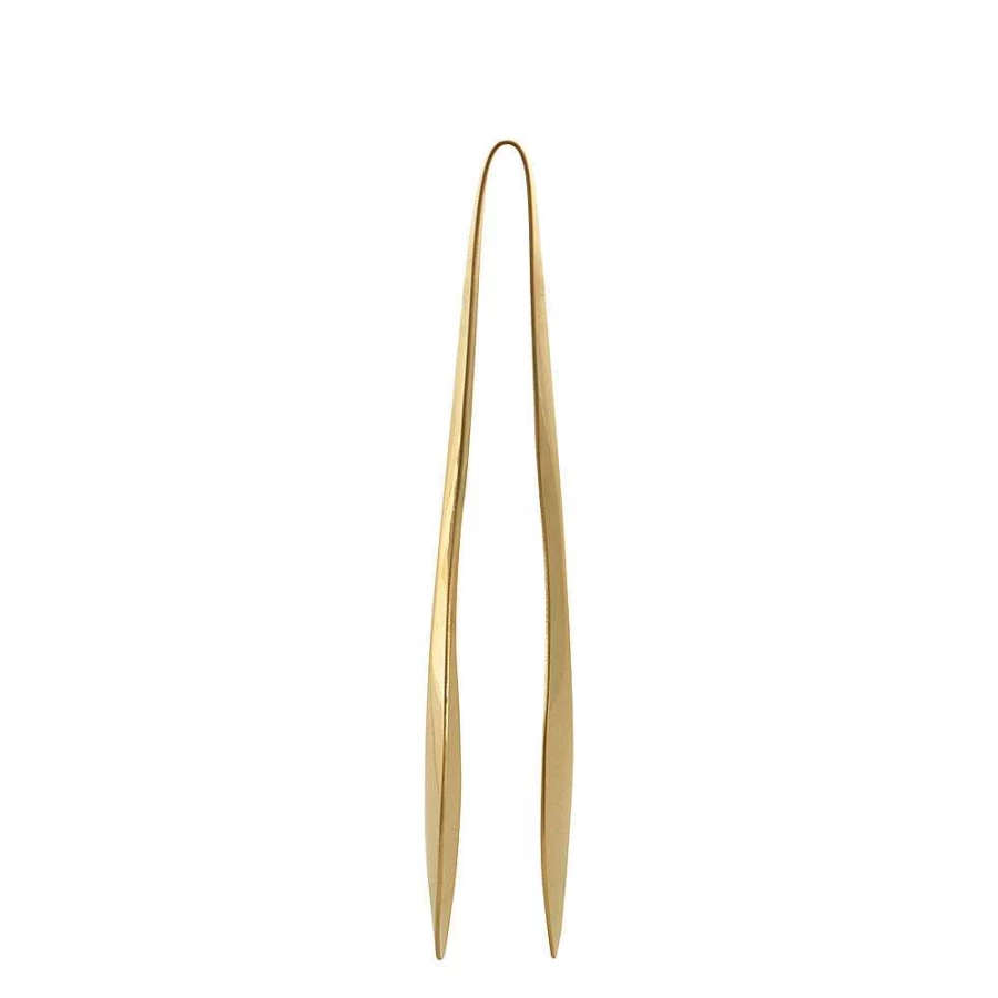 Wheel and Barrow 15cm Gold Kitchen Tongs - Lightweight Stainless Steel Cooking Tongs for Serving and Grilling