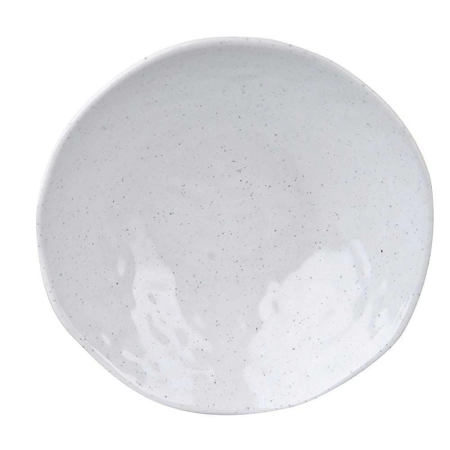 Wheel and Barrow 19cm Speckle White Melamine Bowl - Durable Dinnerware