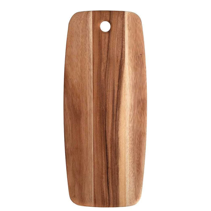 Wheel and Barrow Acacia Wood Cutting Board with Handles - 58x25cm Large Kitchen Chopping Block for Meat, Cheese, and Bread