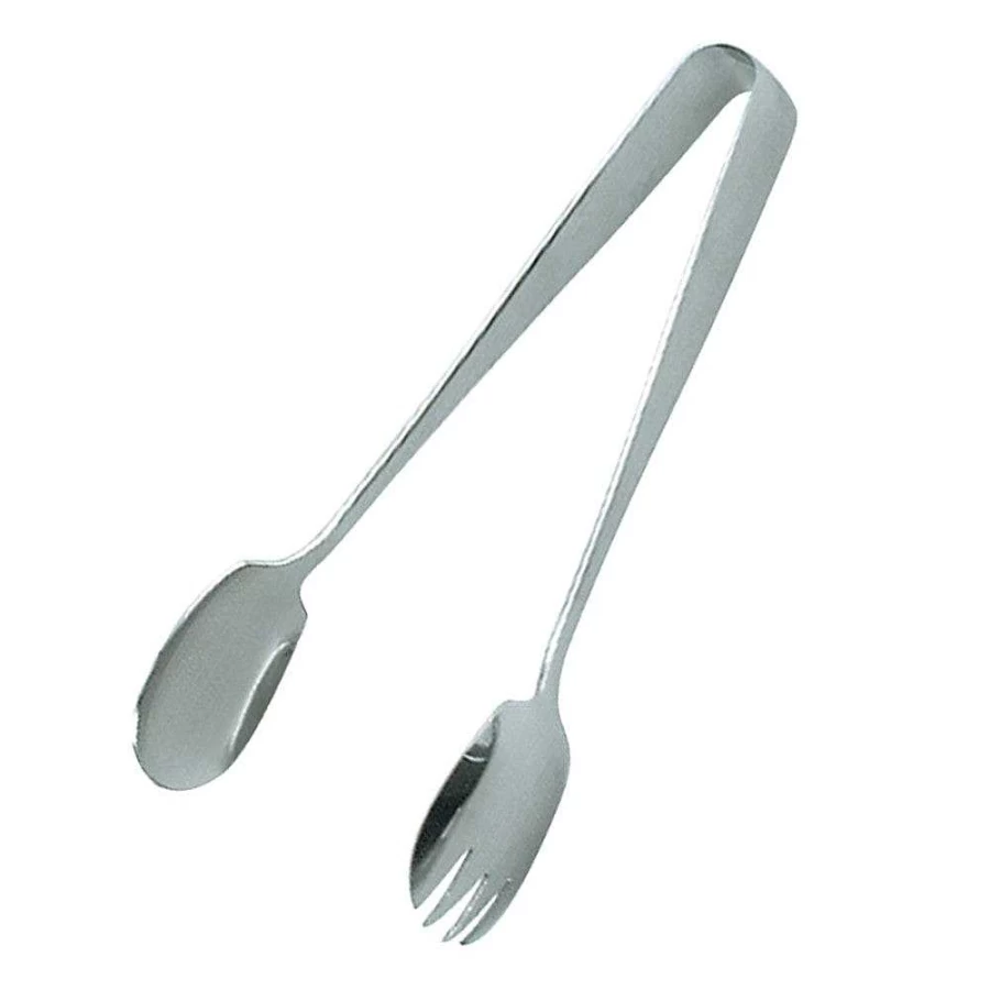 Wheel & Barrow Premium Stainless Steel Salad Tongs - 12 Inch Kitchen Serving Utensils for Tossing, Mixing & Serving