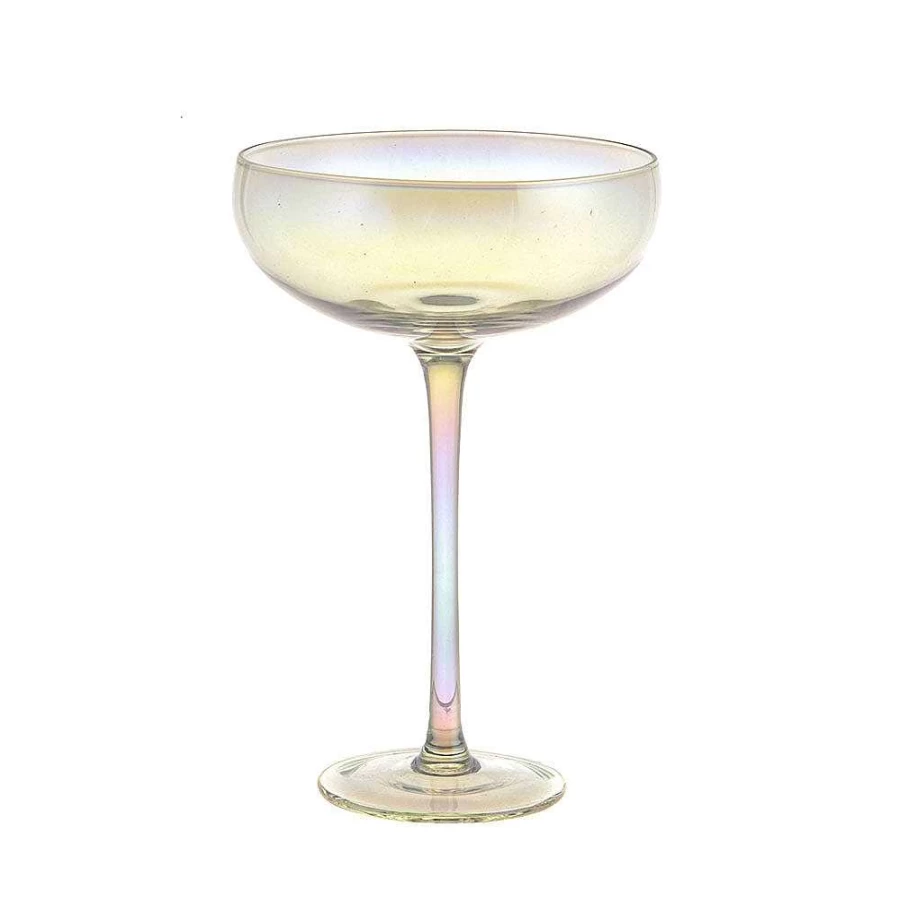 Wheel and Barrow Pearlized 360mL Coupe Glass - Elegant Champagne Cocktail Glass