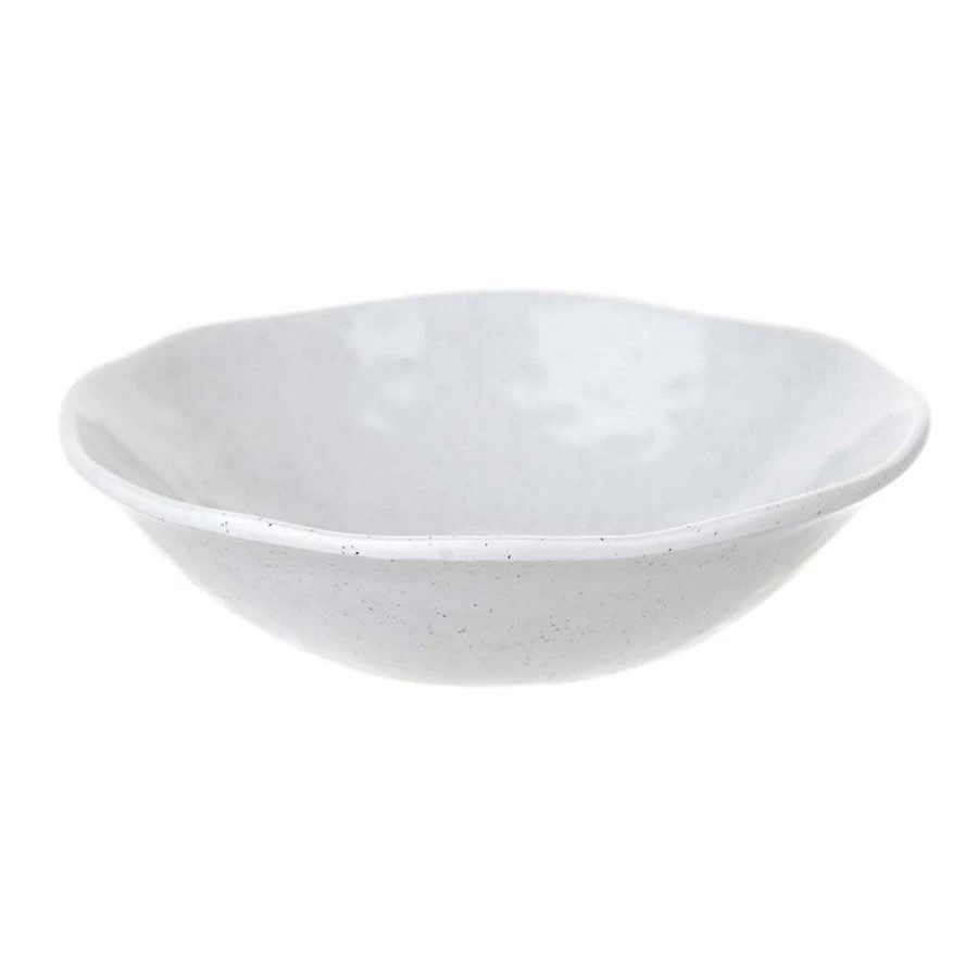 Wheel and Barrow 19cm Speckle White Melamine Bowl - Durable Dinnerware