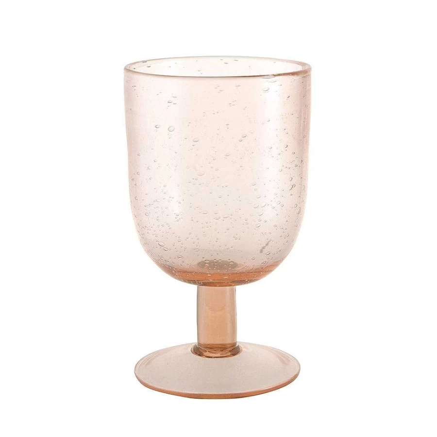 Wheel and Barrow Rose Pink Bubble Wine Glass - 350ml Elegant Stemware for Champagne and Sparkling Wine
