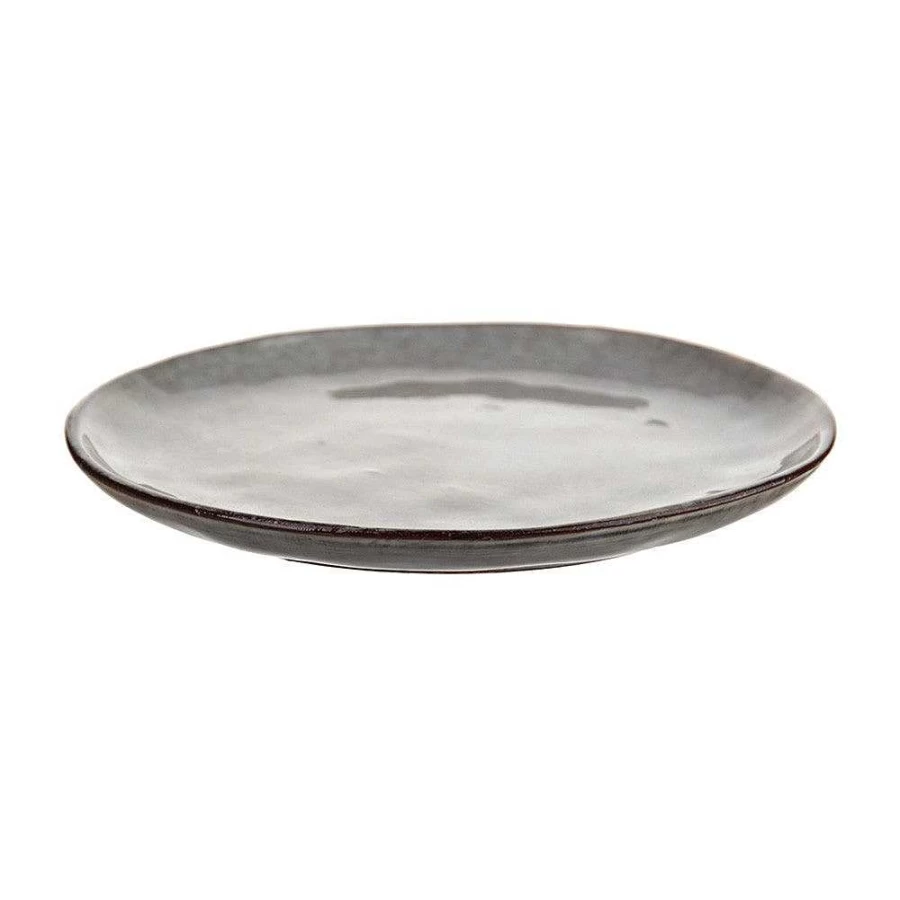 Wheel and Barrow Olive Green Stoneware Side Plate 20cm - Durable Ceramic Dinner Plate for Everyday Use