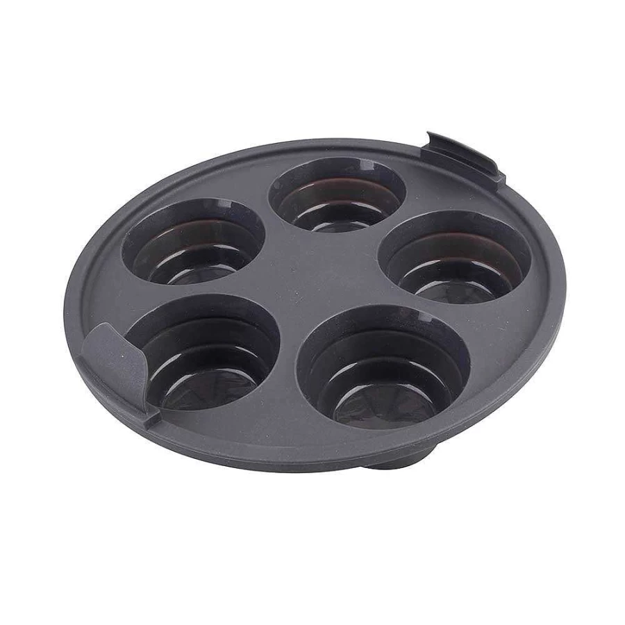 Wheel and Barrow 5-Cup Silicone Muffin Pan 22cm Non-Stick Baking Tray for Cupcakes Muffins