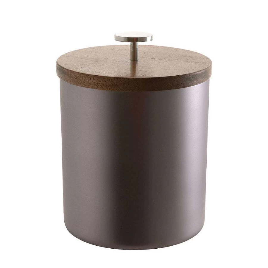 Wheel and Barrow Venice Brushed Silver Double Wall Insulated Ice Bucket for Chilling Wine and Beverages