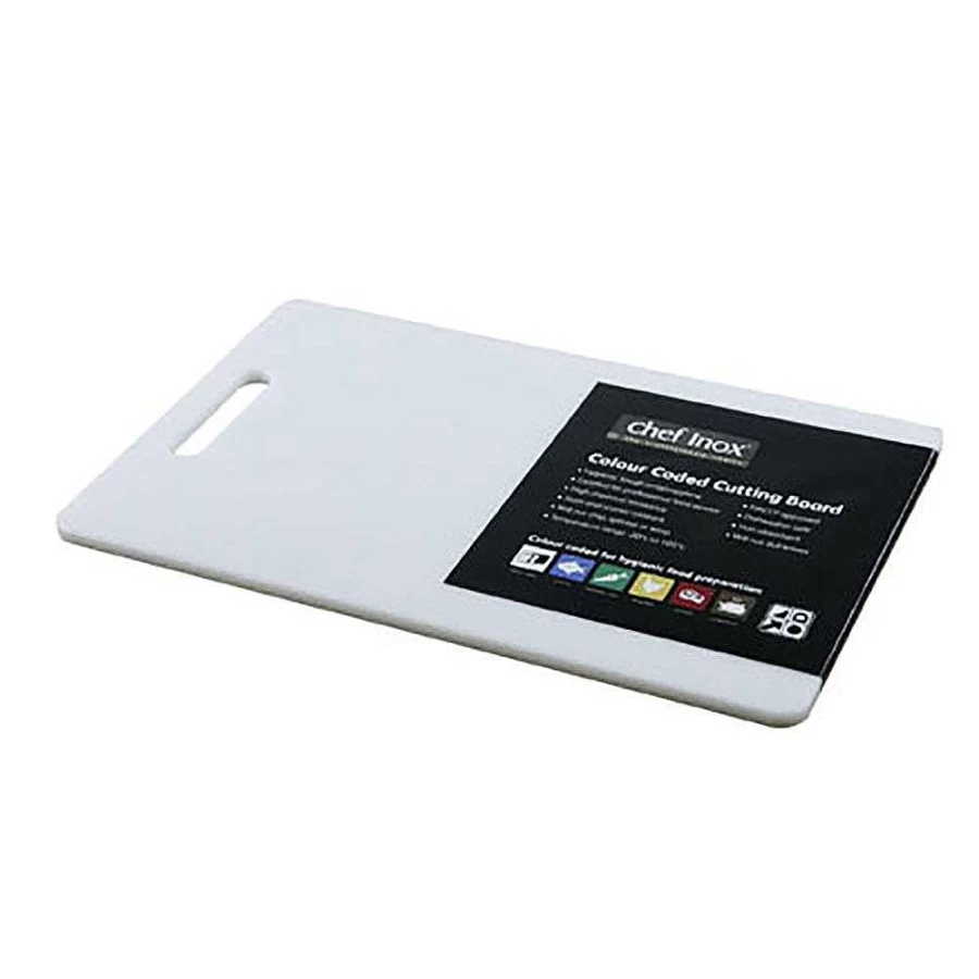 Wheel and Barrow White Kitchen Chopping Board 25x40cm - Durable Cutting Board for Vegetables, Meat, and Bread