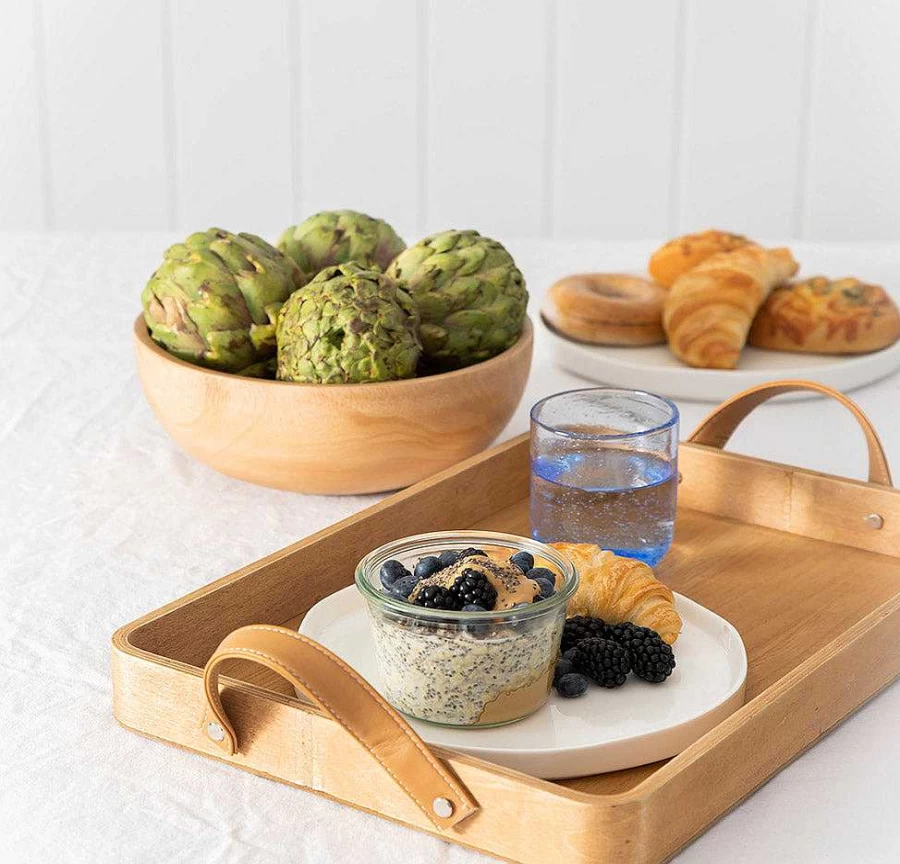Wheel and Barrow Mango Wood Salad Bowl - 25cm Round Handcrafted Serving Bowl for Fruits, Vegetables, and Salads