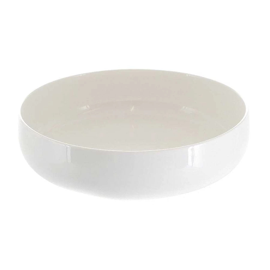 Wheel & Barrow 24cm White Porcelain Round Serving Bowl - Elegant Dinnerware