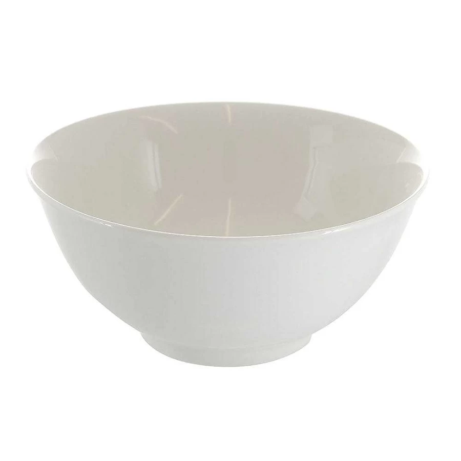 Wheel & Barrow White Porcelain Noodle Bowl - 18cm Diameter, Classic Design for Asian Cuisine