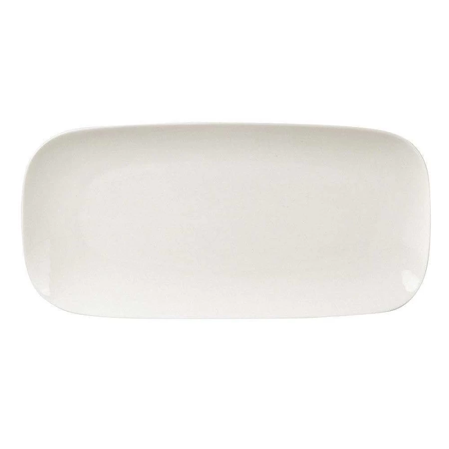 Wheel & Barrow White Bone China Serving Platter 34cm x 17cm Elegant Dining Dish