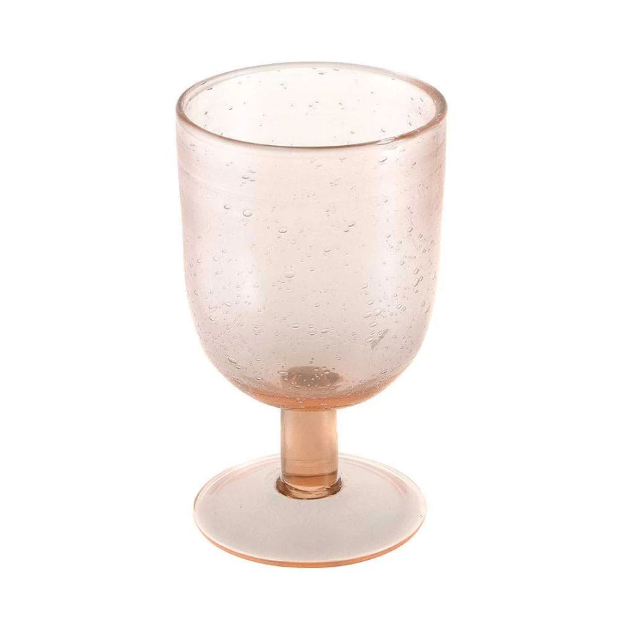 Wheel and Barrow Rose Pink Bubble Wine Glass - 350ml Elegant Drinking Glass for Champagne and Sparkling Wine