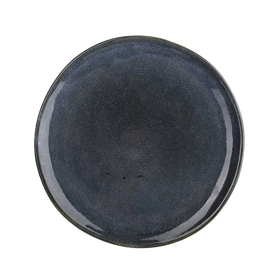 Wheel and Barrow Mediterranean Blue Stoneware Side Plate 20cm – Durable Ceramic Dinnerware
