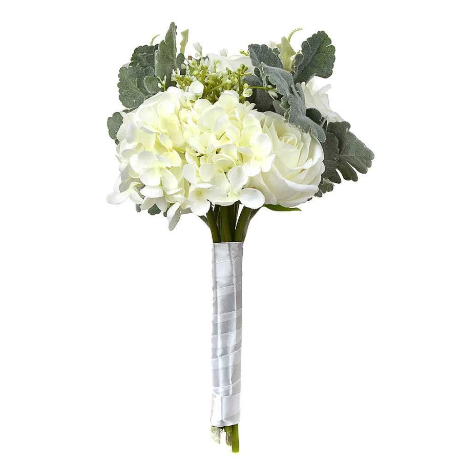 Wheel and Barrow White Floral Hand-Tied Bouquet - Fresh Flower Arrangement