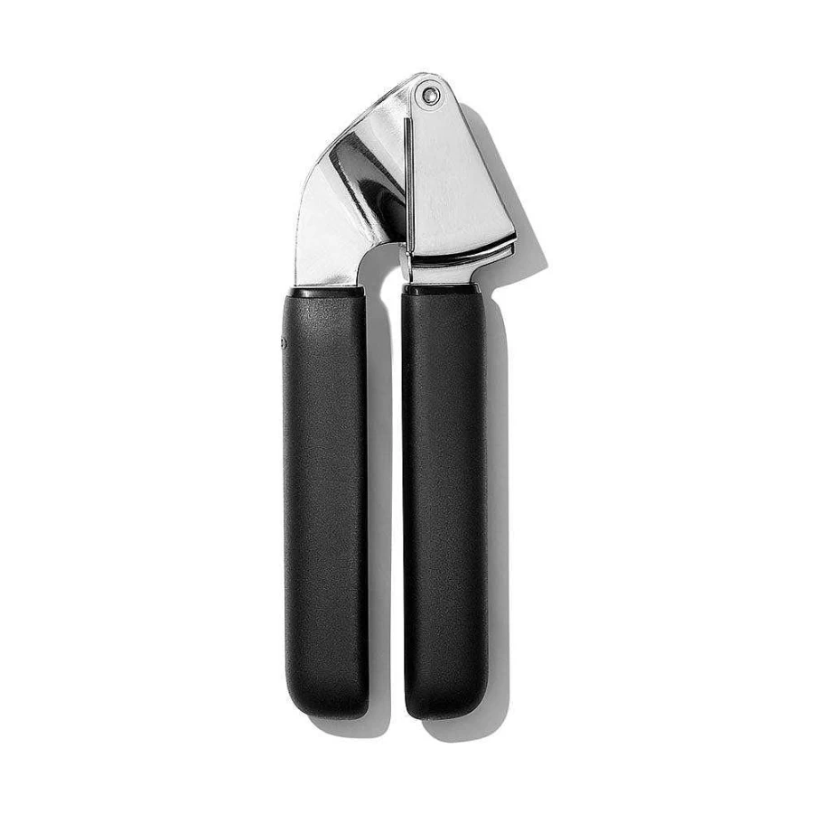 Wheel and Barrow Garlic Press - Stainless Steel Garlic Crusher with Ergonomic Handle - Easy Clean Kitchen Gadget by OXO