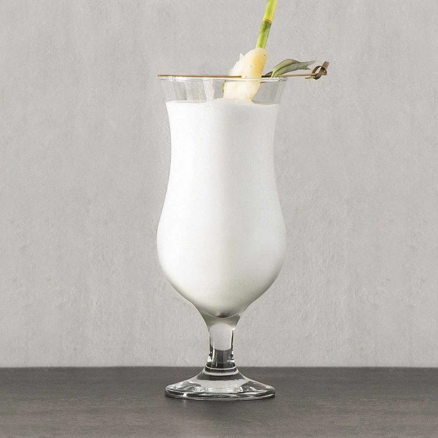 Wheel and Barrow Hurricane Cocktail Glass - 460mL Premium Tall Tiki Drinkware for Tropical Cocktails