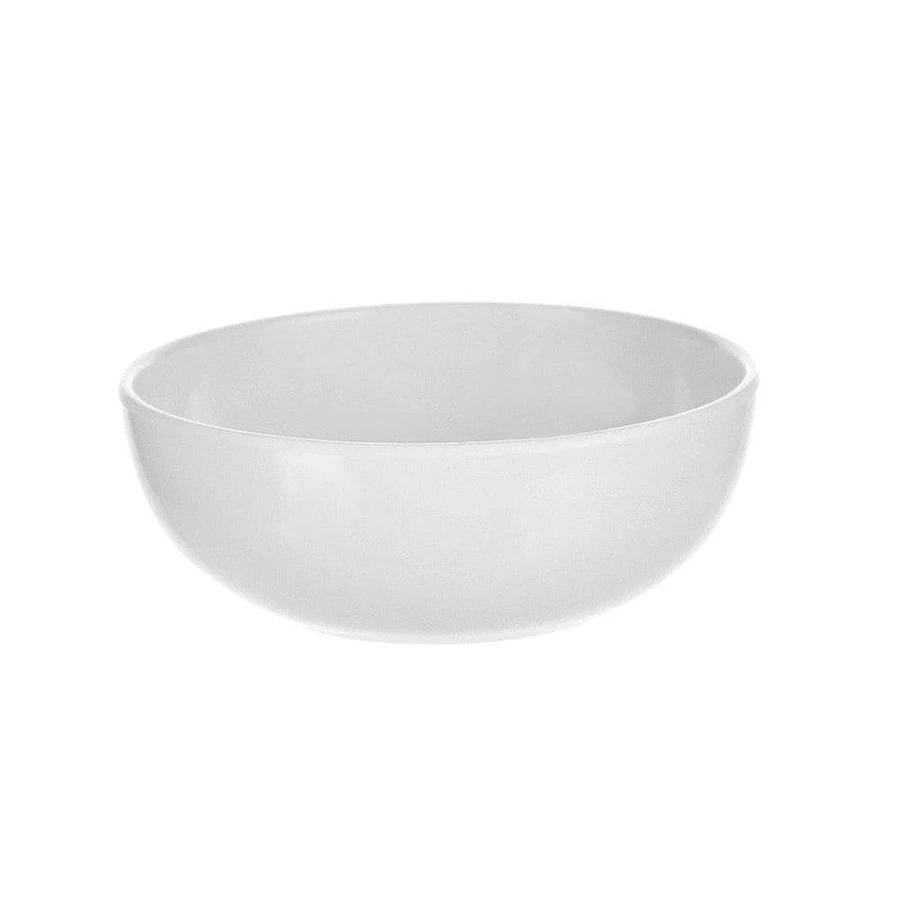 Wheel and Barrow White Melamine Bowl - 12cm Round Large Dishwasher Safe Durable Serving Bowl