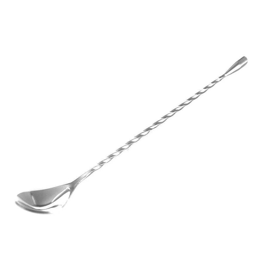"Wheel and Barrow 26cm Stainless Steel Bar Spoon - Professional Cocktail Mixing Tool"