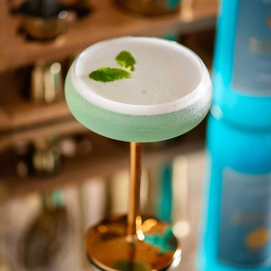 Wheel and Barrow Gold Coupe Glass with Stem - 240ml Champagne Cocktail Dessert Wine Glass