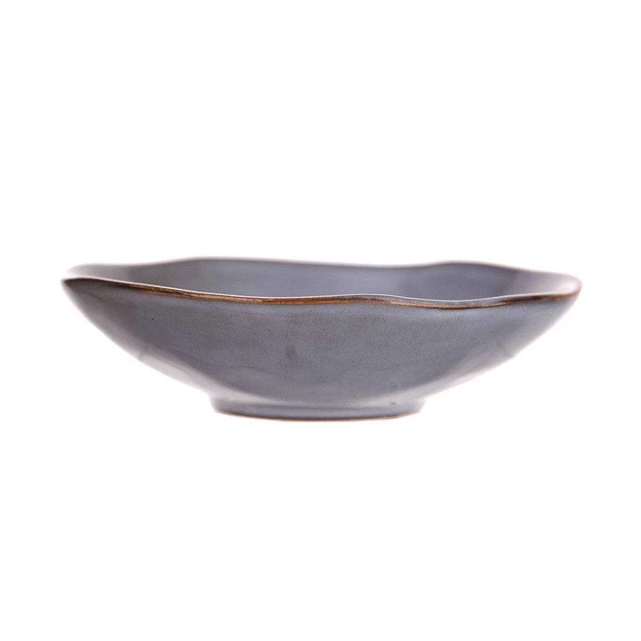 Wheel and Barrow Light Blue Stoneware Condiment Bowl - 11cm Ceramic Dip Dish for Kitchen & Dining
