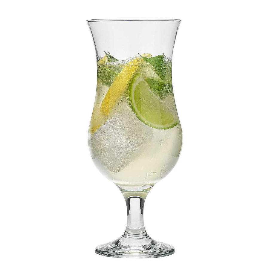 Wheel and Barrow Hurricane Cocktail Glass - 460mL Premium Tall Tiki Drinkware for Tropical Cocktails