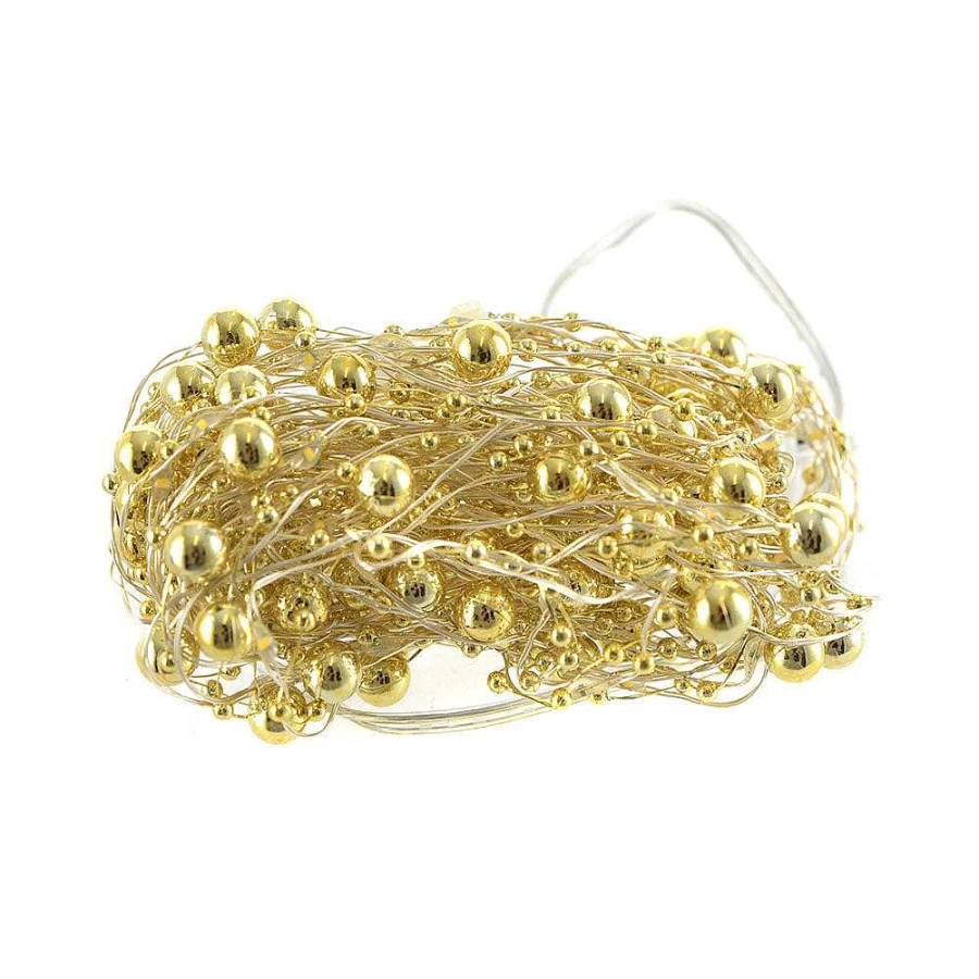Wheel and Barrow Gold Bead String Lights - 2.3M Decorative Fairy Lights for Indoor Outdoor Party Wedding Decor