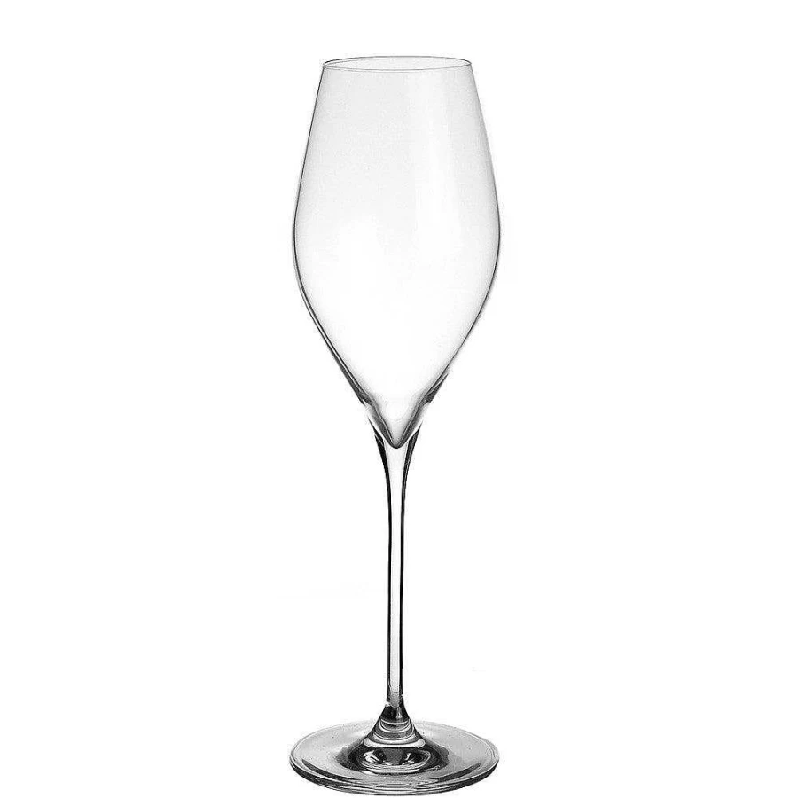 Wheel & Barrow Champagne Glass Grace - 320ml Crystal Clear Elegant Flute for Celebrations