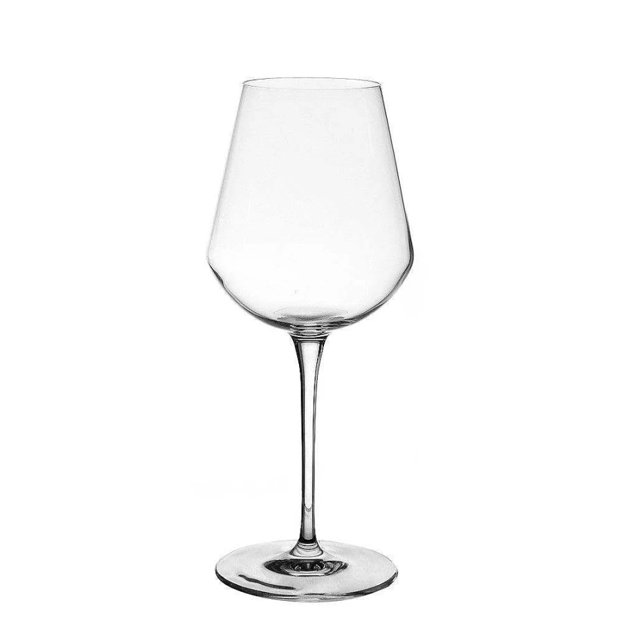 Wheel and Barrow Alto Uno 470ml White Wine Glass - Premium Crystal Clear Elegant Stemware for Chardonnay Sauvignon Blanc