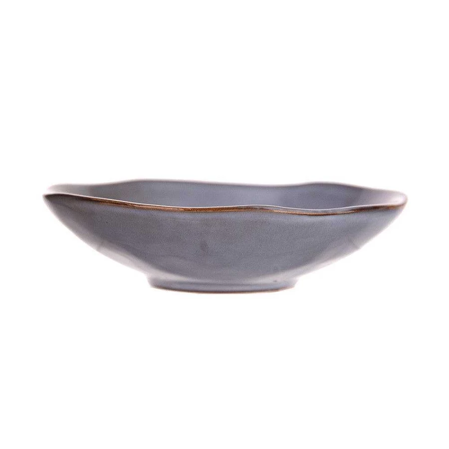 Wheel and Barrow Light Blue Stoneware Condiment Bowl 11cm - Durable Ceramic Dip Dish for Serving