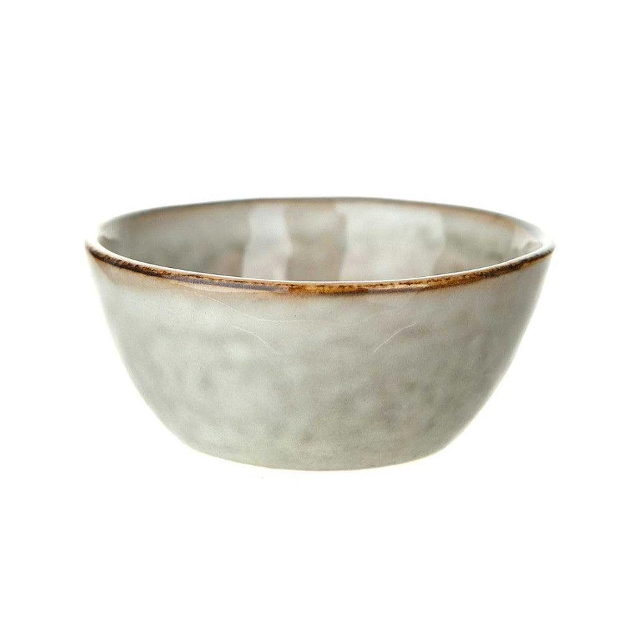 Wheel and Barrow Olive Green Stoneware Dip Bowl 8.5cm - Handcrafted Ceramic Serving Dish
