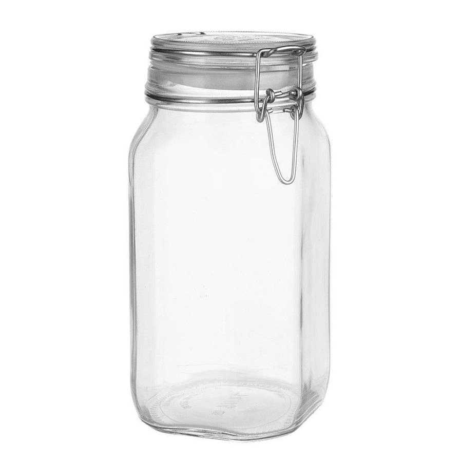 Wheel and Barrow 1.5L Fido Glass Preserving Jar with Airtight Lid for Canning and Storage