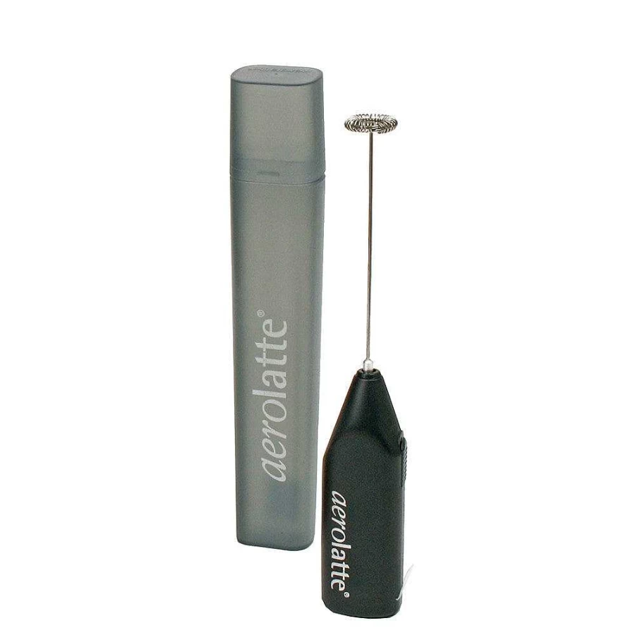 Wheel and Barrow Aerolatte Electric Milk Frother with Travel Case for Coffee and Latte