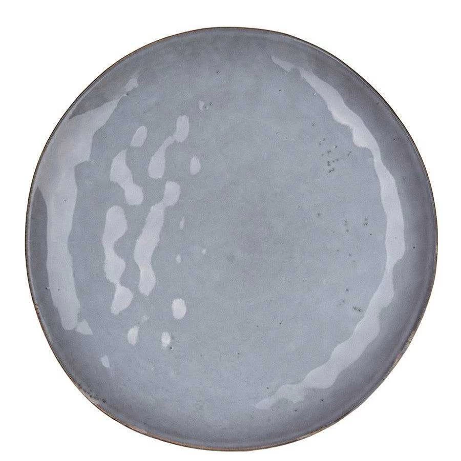 Wheel and Barrow Light Blue 29cm Stoneware Dinner Plate - Durable Ceramic Plate for Dining
