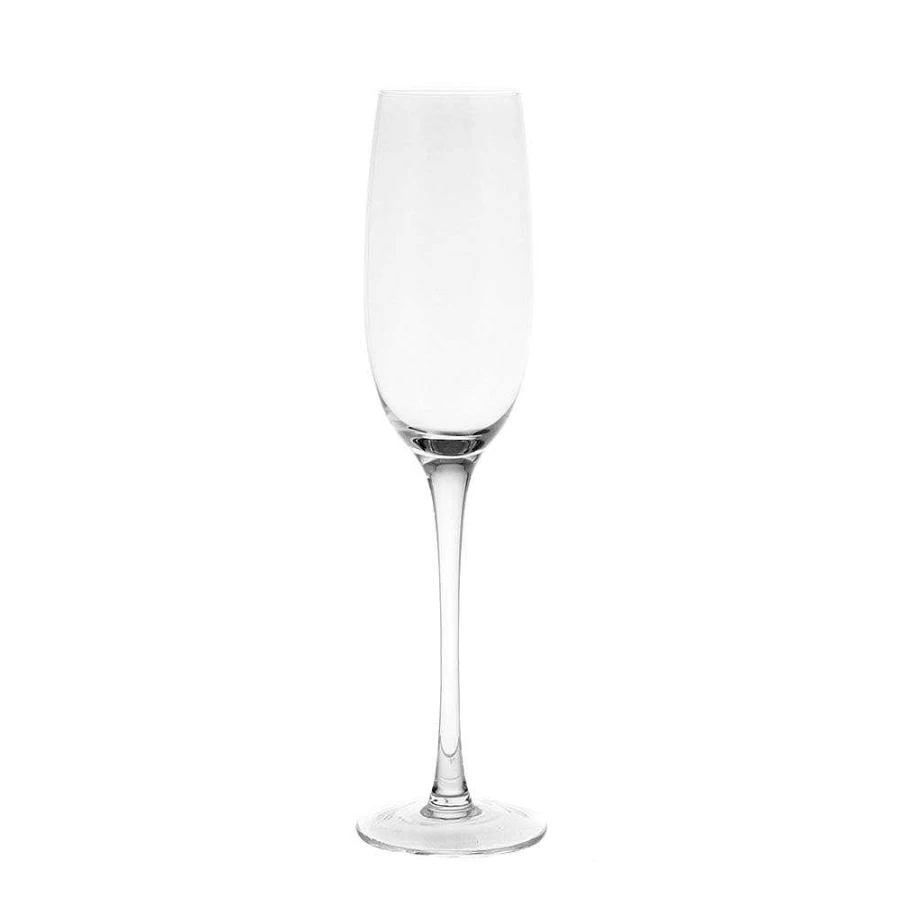 Wheel and Barrow Premium Clear Champagne Flutes - 230ml Set for Elegant Celebrations