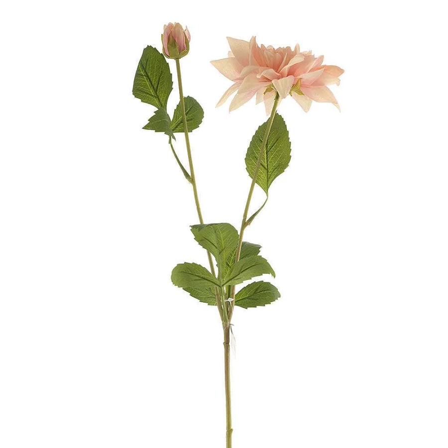 Wheel and Barrow Dahlia Pale Pink Artificial Flower Stem 73cm for Home Decor
