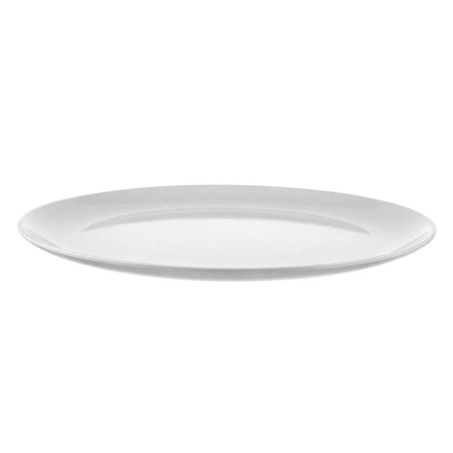 Wheel and Barrow White 40cm Melamine Cake Plate - Durable Serving Tray for Parties & Events