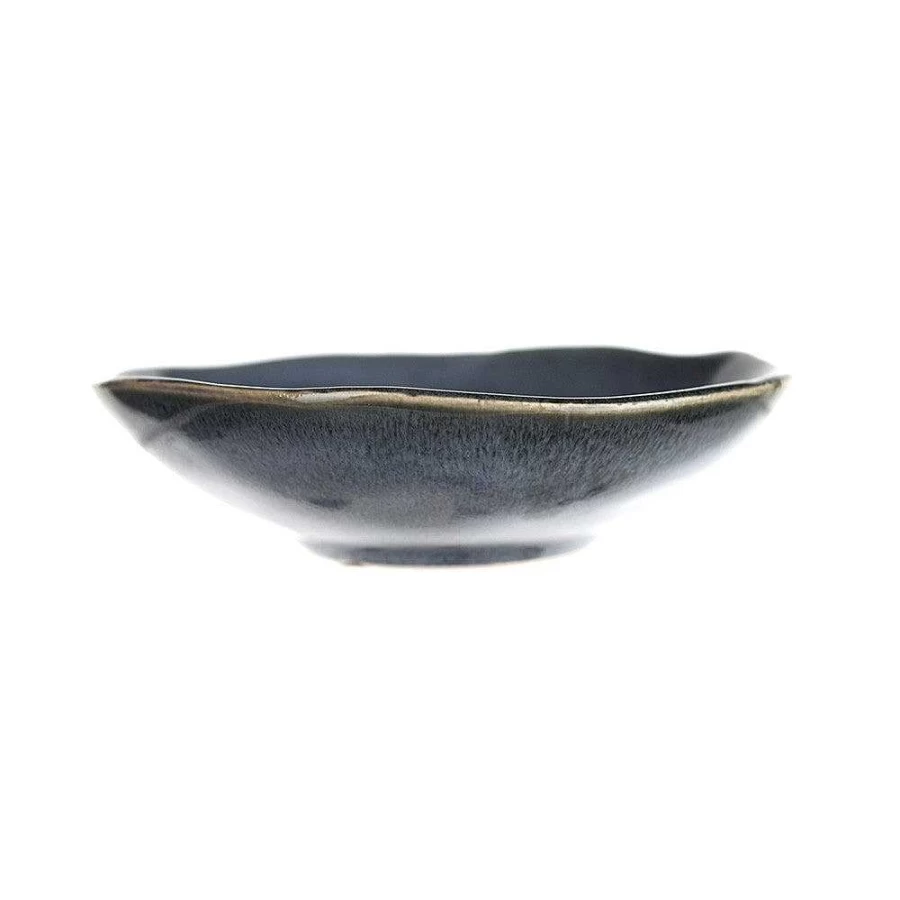 Wheel and Barrow Mediterranean Blue Stoneware Condiment Bowl 11cm – Handcrafted Ceramic Dip Dish