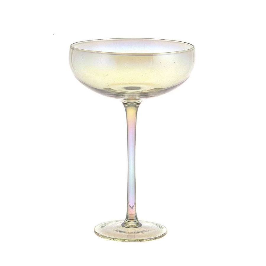 Wheel and Barrow Pearlized 360mL Coupe Glass - Elegant Champagne Cocktail Glass for Parties and Events